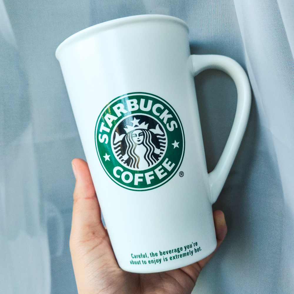Starbucks 16 oz Mermaid Logo Ceramic Mug
